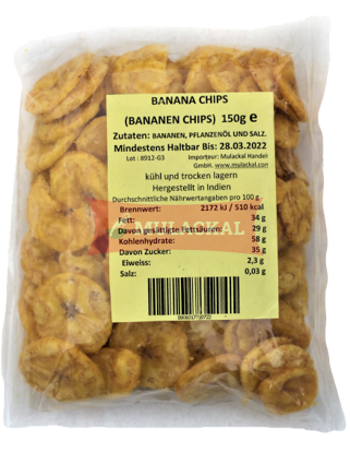 Picture of MULACKAL Banana Chips salted 50x150g