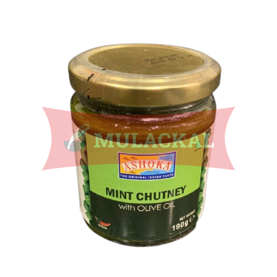 ASHOKA Mint Chutney in Olive Oil 6x190g